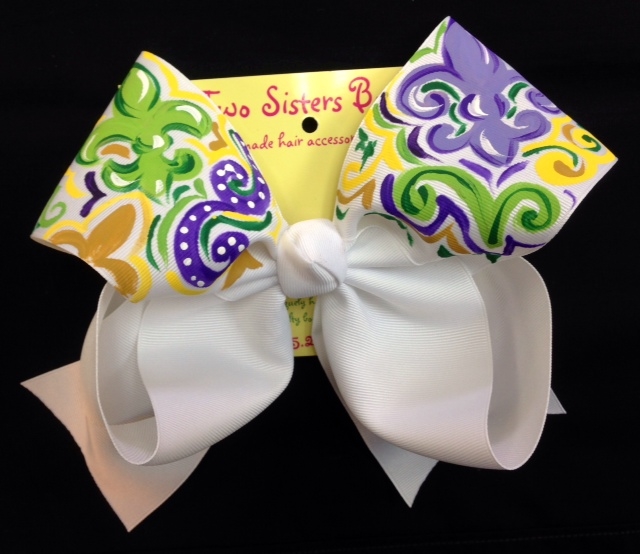 mardi gras bow sweatshirt