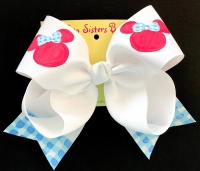 Miss Mouse Gingham - White
