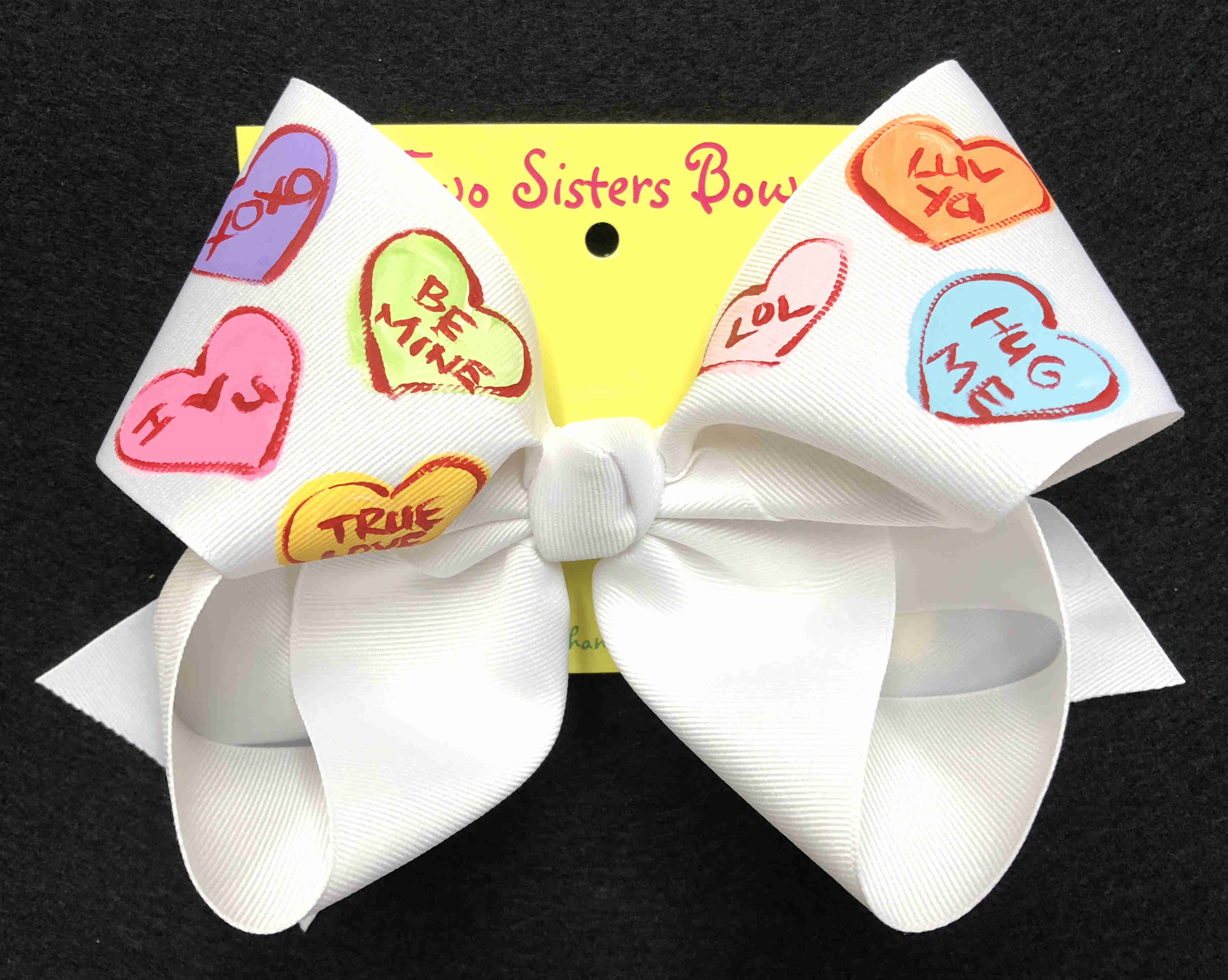 Valentine's Day Hand Painted Bows | Two Sisters Bows