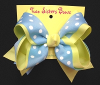 LG blue polka on baby yellow