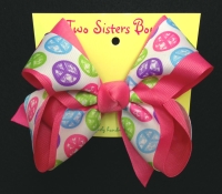 peace signs on hot pink