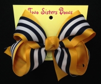 navy & white stripe on yellow gold