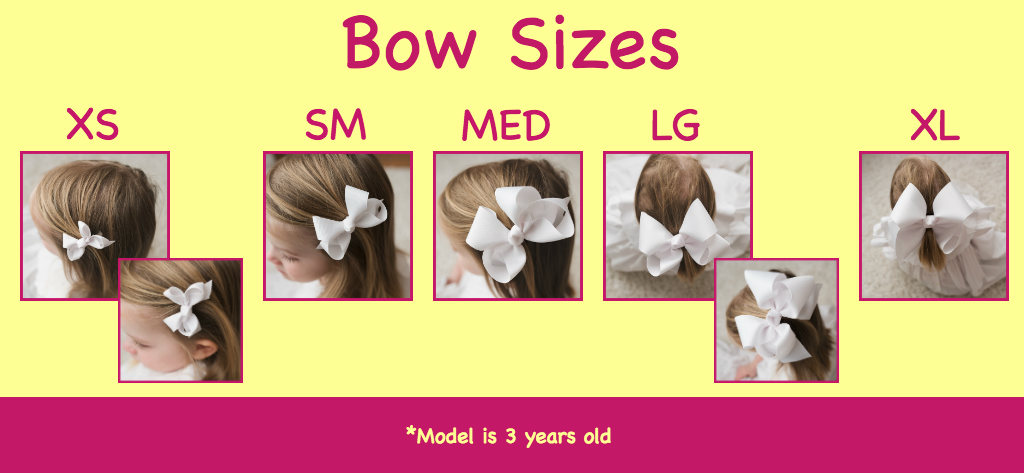Size Comparison Chart — Three Sisters Bows